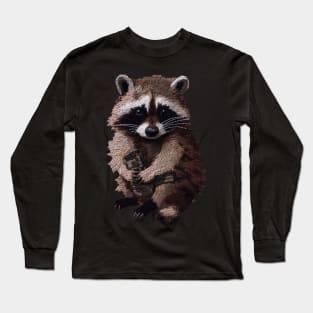 Knitted raccoon Long Sleeve T-Shirt